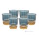 Set of 6 authentic modern hand painted water glasses in premium quality glass.