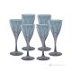 DEBBY Set of 6 authentic hand-painted stemmed liqueur glasses in superior quality glass.
