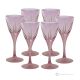 Set of 6 authentic hand-painted stemmed liqueur glasses made of superior quality glass.