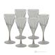 Set of 6 authentic hand-painted stemmed liqueur glasses made of superior quality glass.