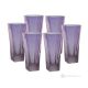 DEBBY Set of 6 authentic modern hand painted drink glasses in premium quality glass.