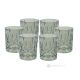 NOBILE Set of 6 authentic modern hand-painted water glasses in superior quality glass.