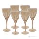 Set of 6 authentic hand-painted stemmed water glasses made of superior quality glass.