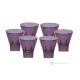DEBBY Set of 6 authentic modern hand painted liqueur glasses in superior quality glass.