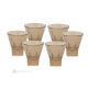 Set of 6 authentic modern hand painted liqueur glasses in premium quality glass.