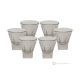 DEBBY Set of 6 authentic modern hand painted liqueur glasses in superior quality glass.
