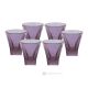 DEBBY Set of 6 authentic modern hand painted water glasses in superior quality glass.
