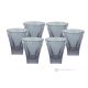 Set of 6 authentic modern hand painted water glasses in premium quality glass.