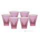 DEBBY Set of 6 authentic modern hand painted water glasses in superior quality glass.