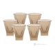 DEBBY Set of 6 authentic modern hand painted water glasses in superior quality glass.
