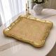 VASSOIO QUADRATO Wooden tray with gold-leaf decorated hand painted Florence authentic Made in Italy