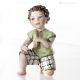 ENZO Capodimonte, musician with flute, excellent porcelain statuette.