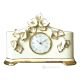 TABLE CLOCK Stand clock Baroque style artistic ceramic with 24k gold details Made in Italy