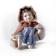 LITTLE RED RIDING HOOD Capodimonte, fairy-tale doll, elegance in porcelain.