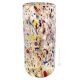 VASO ARLECCHINO Vase authentic Murano blown glass with Murrine and 925 silver leaf Made Italy