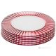 DOMINA Set of 6 glass placemats with superior quality, modern hand-painted design.
