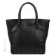 ALICIA Shopper tote handcrafted women's shoulder bag in real leather black