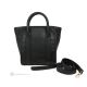 ALICIA mini handcrafted women's top-handle-bag shoulder bag in real leather black