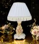 LAMP Table lamp abat-jour lampshade Baroque style artistic ceramic with 24k gold details Made in Italy