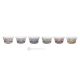 MEETING Set of 4 dessert cups modern design superior quality glass hand painted.