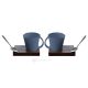 KRISTIAN 1 set of 2 cups with cup holder and spoon Italian porcelain handcraft modern style authentic Made in Italy