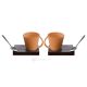 KRISTIAN 1 set of 2 cups with cup holder and spoon Italian porcelain handcraft modern style authentic Made in Italy
