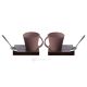 KRISTIAN 1 set of 2 cups with cup holder and spoon Italian porcelain handcraft modern style authentic Made in Italy