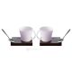 KRISTIAN 1 set of 2 cups with cup holder and spoon Italian porcelain handcraft modern style authentic Made in Italy