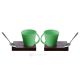 KRISTIAN 1 set of 2 cups with cup holder and spoon Italian porcelain handcraft modern style authentic Made in Italy