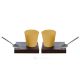KRISTIAN set of 2 cups with cup holder and spoon Italian porcelain handcraft modern style authentic Made in Italy