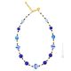 COLLANA SATURNO fashion jewellery collier necklace handmade pearls in Murano-Venice glass with silver 925 authentic Made in Italy