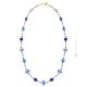COLLANA SATURNO fashion jewellery collier necklace handmade pearls in Murano-Venice glass with silver 925 authentic Made in Italy