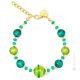 BRACCIALE SATURNO fashion jewellery bracelet armlet handmade pearls in Murano-Venice glass with silver 925 authentic Made in Italy