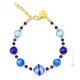 BRACCIALE SATURNO fashion jewellery bracelet armlet handmade pearls in Murano-Venice glass with silver 925 authentic Made in Italy