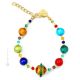 BRACCIALE SATURNO fashion jewellery bracelet armlet handmade pearls in Murano-Venice glass with silver 925 authentic Made in Italy