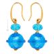 ORECCHINI SATURNO fashion jewellery Earrings handmade pearls in Murano-Venice glass with silver 925 authentic Made in Italy