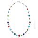 COLLANA MILLEFIORI fashion jewellery collier necklace handmade pearls in Murano-Venice glass with murrine authentic Made in Italy