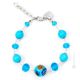 BRACCIALE MILLEFIORI fashion jewellery bracelet armlet handmade pearls in Murano-Venice glass with murrine authentic Made in Italy