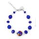 BRACCIALE MILLEFIORI fashion jewellery bracelet armlet handmade pearls in Murano-Venice glass with murrine authentic Made in Italy