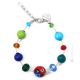 BRACCIALE MILLEFIORI fashion jewellery bracelet armlet handmade pearls in Murano-Venice glass with murrine authentic Made in Italy