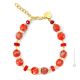 BRACCIALE EMILY fashion jewellery bracelet armlet handmade pearls in Murano-Venice glass with aventurine authentic Made in Italy
