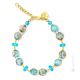 BRACCIALE EMILY fashion jewellery bracelet armlet handmade pearls in Murano-Venice glass with aventurine authentic Made in Italy