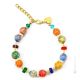 BRACCIALE EMILY fashion jewellery bracelet armlet handmade pearls in Murano-Venice glass with aventurine authentic Made in Italy
