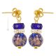 ORECCHINI EMILY fashion jewellery Earrings handmade pearls in Murano-Venice glass with aventurine authentic Made in Italy