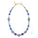 COLLANA FIORE fashion jewellery collier necklace handmade pearls in Murano-Venice glass with gold 18k authentic Made in Italy