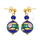 ORECCHINI FIORE fashion jewellery Earrings handmade pearls in Murano-Venice glass with gold 18k authentic Made in Italy