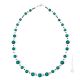 COLLANA ONDA fashion jewellery collier necklace handmade pearls in Murano-Venice glass with silver 925 authentic Made in Italy
