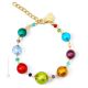 BRACCIALE ONDA fashion jewellery bracelet armlet handmade pearls in Murano-Venice glass with silver 925 authentic Made in Italy