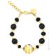 BRACCIALE MIRHO fashion jewellery bracelet armlet handmade pearls in Murano-Venice glass with gold 18k authentic Made in Italy