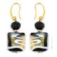 ORECCHINI MIRHO fashion jewellery Earrings handmade pearls in Murano-Venice glass with gold 18k authentic Made in Italy